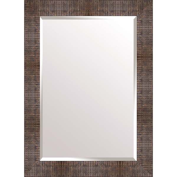 Brown Studio Rectangle Wall Mirror, 32x44