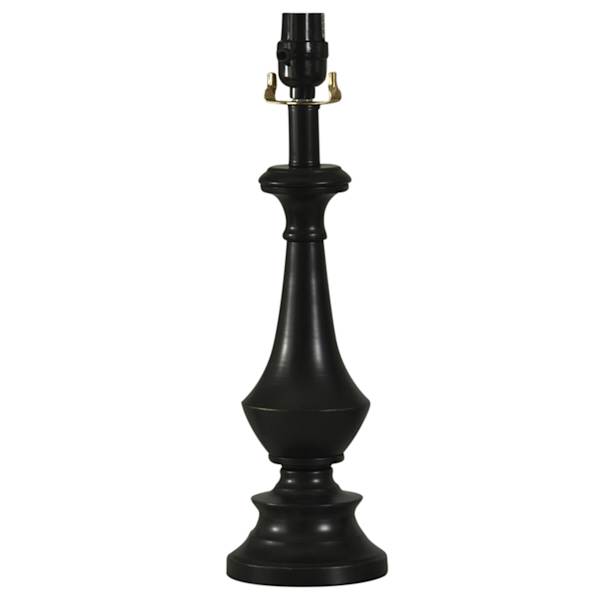 Black Brushed Metal Accent Lamp Base, 13"