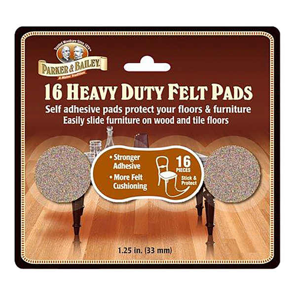 16-Pack Oat Felt Furniture Pads, 1.25"