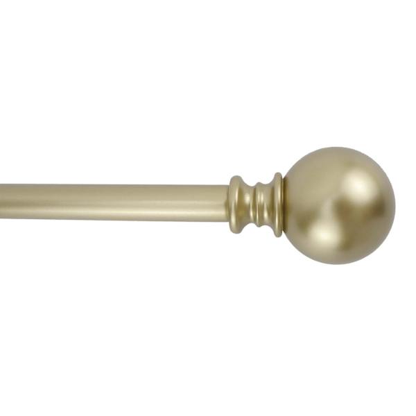 Gunner 5/8" Brass Curtain Rod, 28-48"