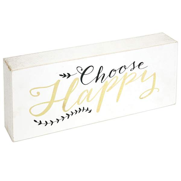 Choose Happy Block Sign, 10x4