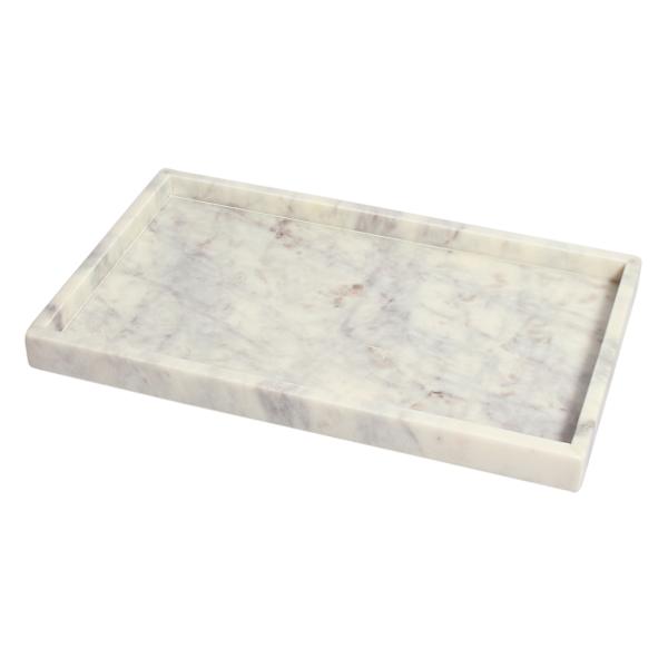 Bistro White Marble Tray