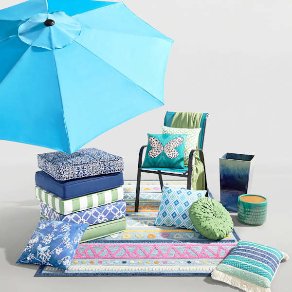 Stackable Teal Sling Patio Chair