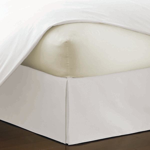 White Pleated Bed Skirt Queen