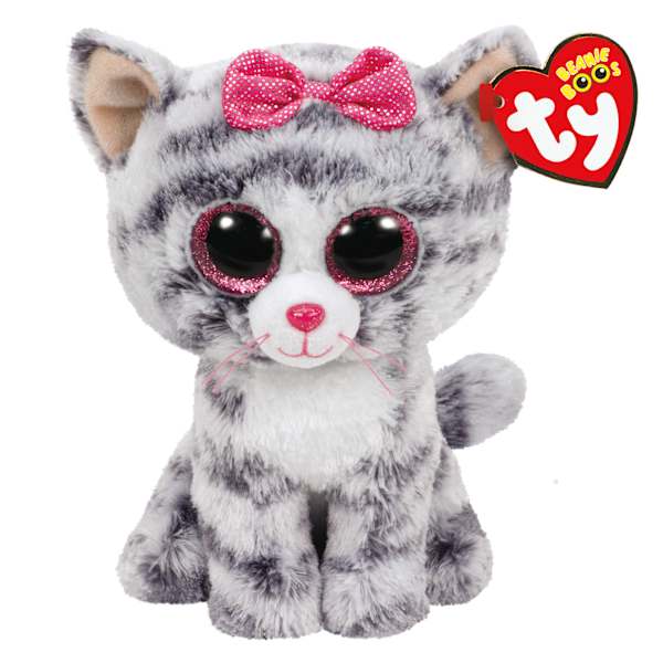 Ty Beanie Boos Kiki The Grey Cat