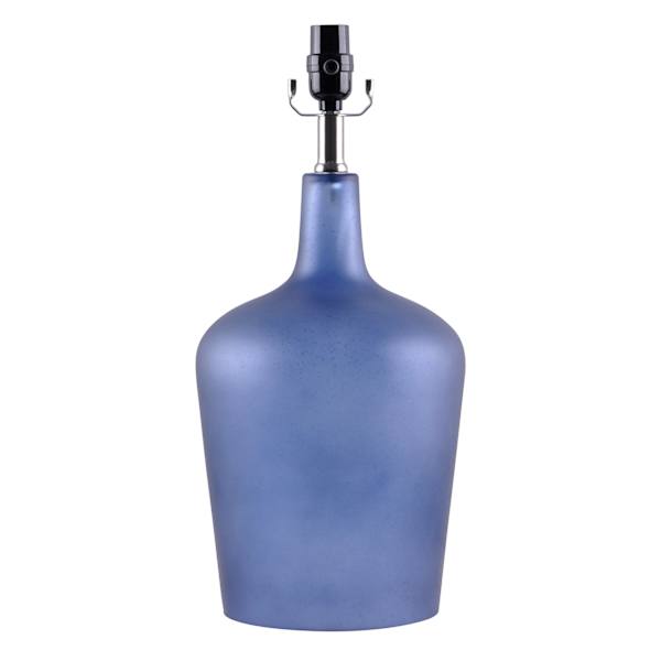 Ty Pennington Frosted Blue Glass Table Lamp, 19"