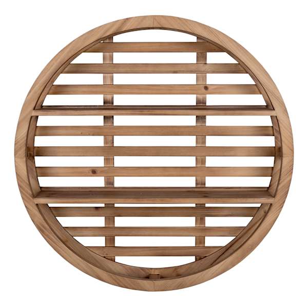 Round Metal Floating Wall Shelf, 28"