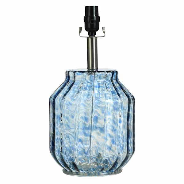 Ty Pennington 16In Blue Art Glass Accent Lamp