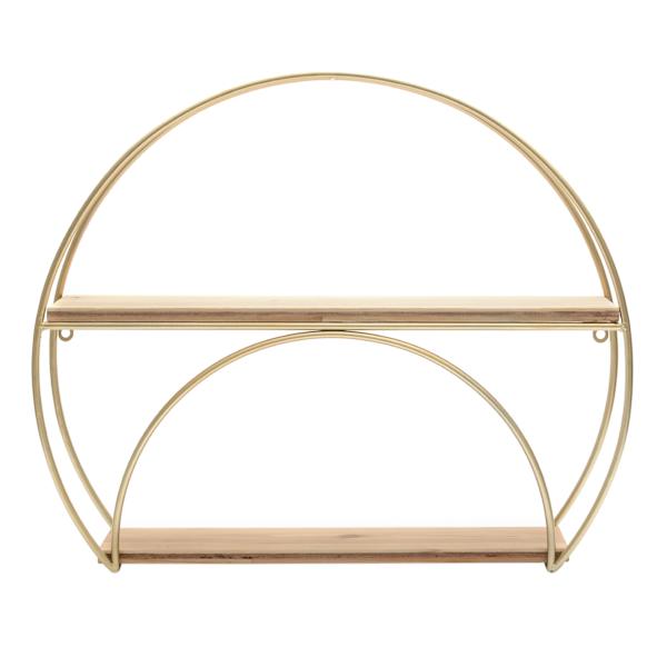 2-Tiers Round Wall Shelf, 24x20