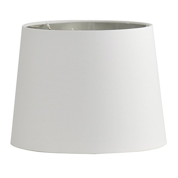 Laila Ali White with Silver Liner Small Table Lamp Shade, 12x10x9