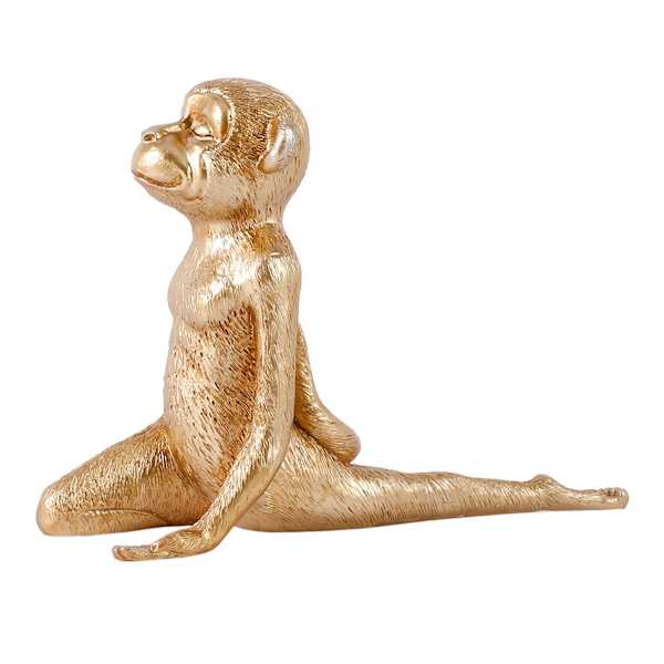 Metallic Monkey in Pigeon Pose, 5"
