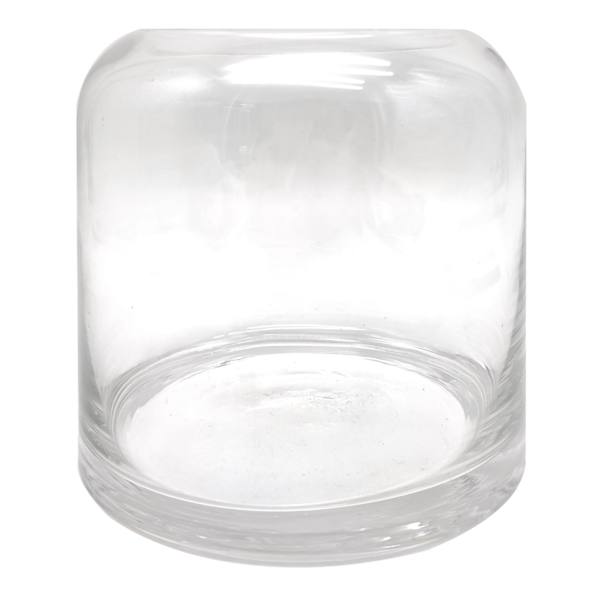 Wide Dome Clear Bud Glass Vase, 5"