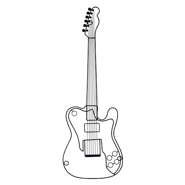 Electric Guitar Wall Decor, 11x31