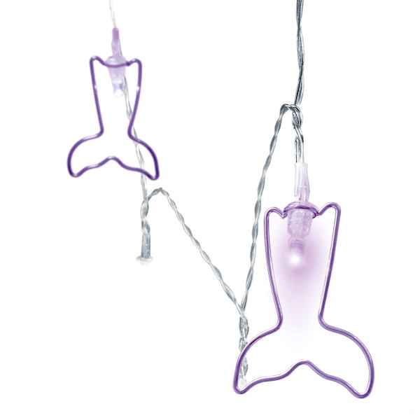 Metallic Mermaid Tail String Lights, 6.5"