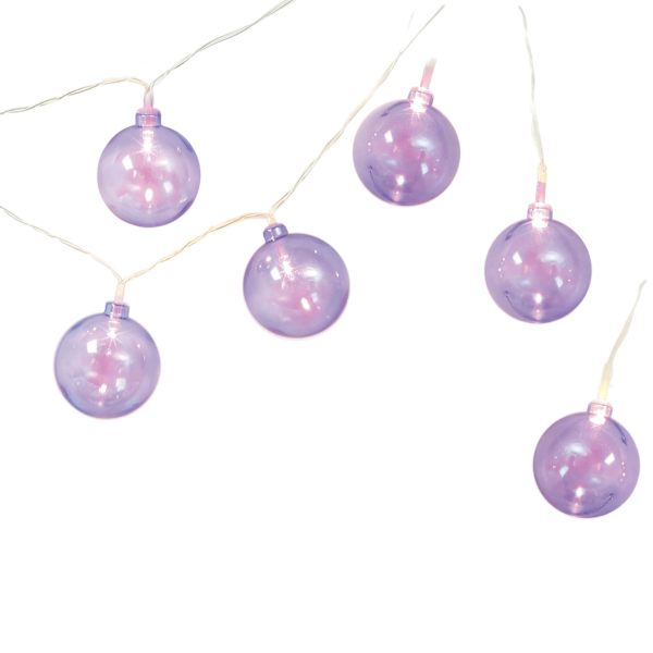 Purple Iridescent Globe Lights