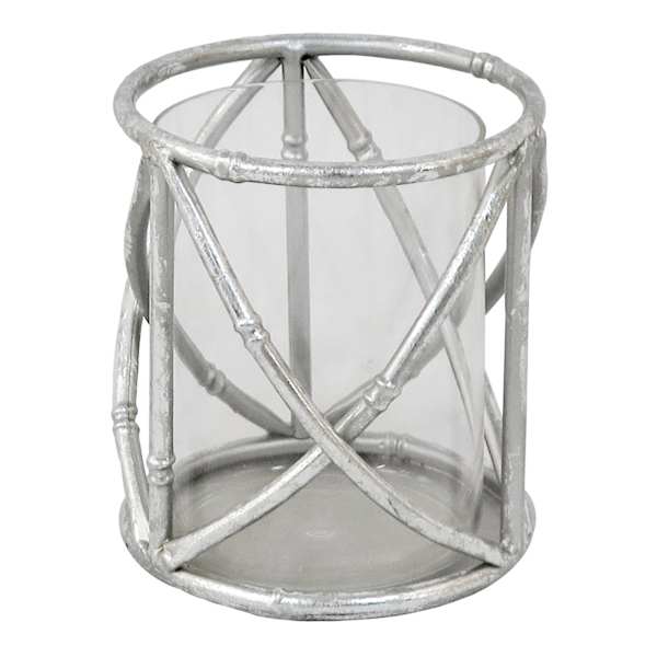 Grace Mitchell Metal & Glass Candle Holder, 5"