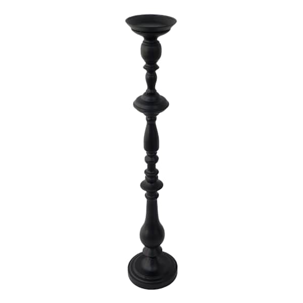 Black Metal Candle Holder, 36"
