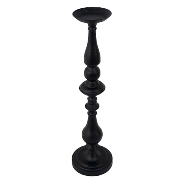 Black Metal Candle Holder, 28"