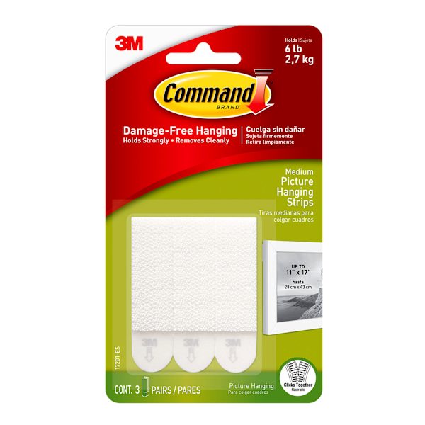 Command Medium Picture Hanging Strips, 12-Strips/Pack