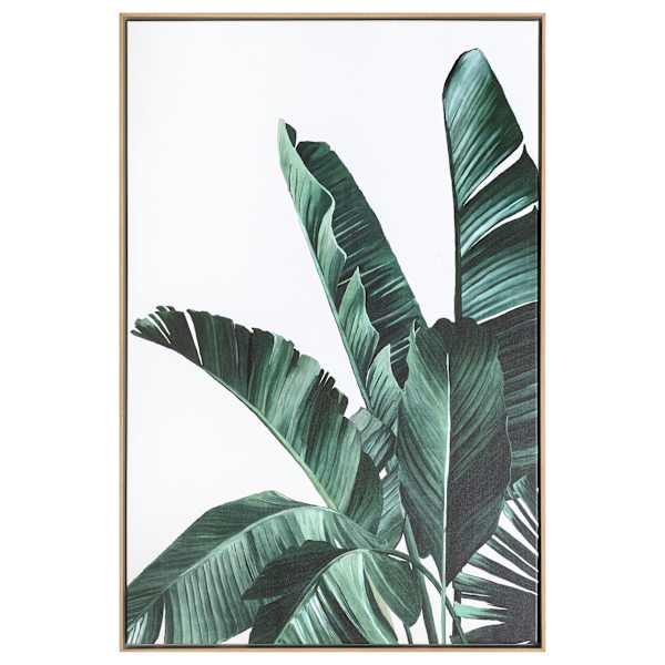 Framed Botanical Leaf Canvas Wall Art, 24x36