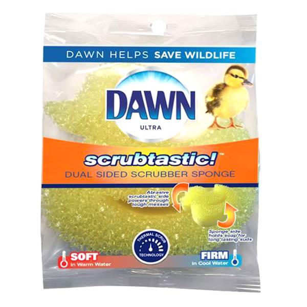 Dawn Scrubtastic Dual Sided Scrubber Duck Sponge