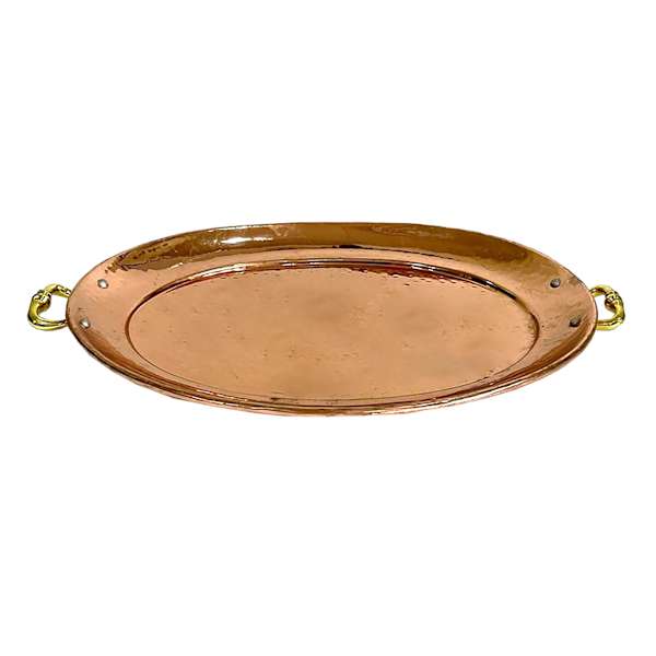 Copper Oval Serving Tray, Large