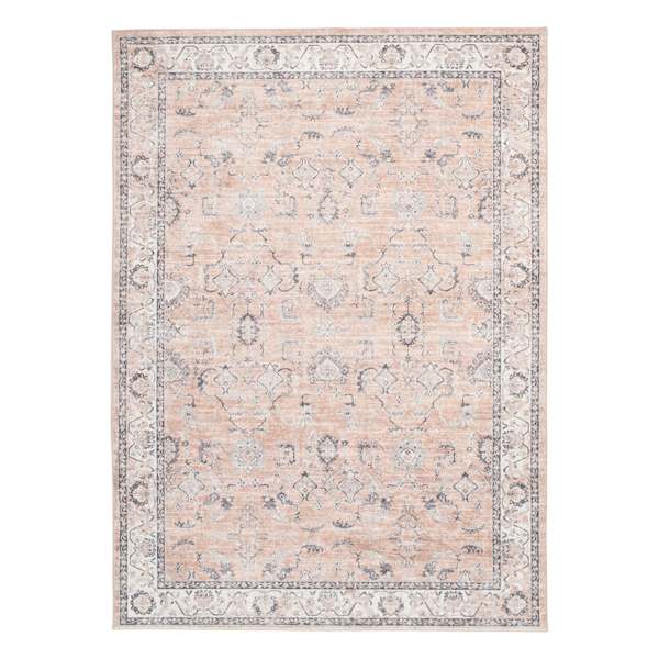 (B790) Providence Beveren Pink Multicolor Floral Area Rug, 5x7