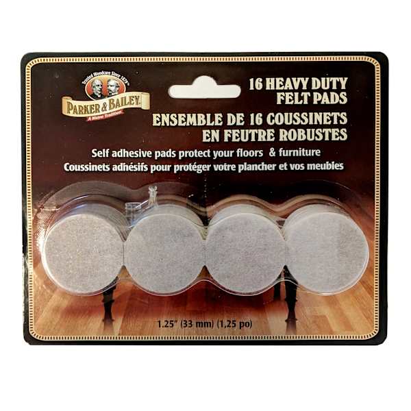 16-Pack Felt Furniture Pads, 1.25"