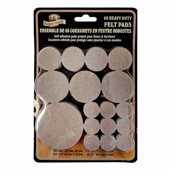 68-Pack Assorted Felt Furniture Pads