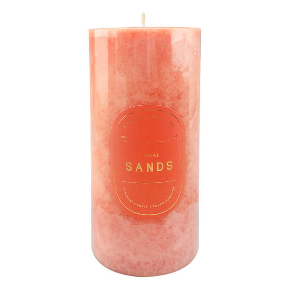 Coral Sands Scented Pillar Candle, 3x6