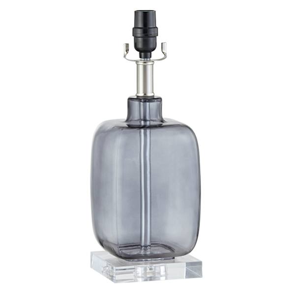 Laila Ali Grey Glass Accent Lamp Base, 15"