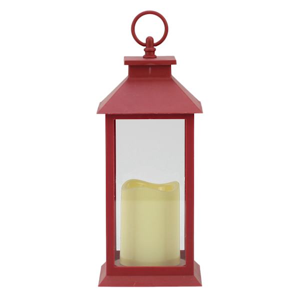 Red LED Lantern, 12"