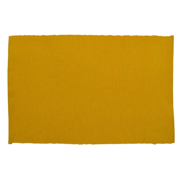 Set of 4 Ribbed Yellow Placemats
