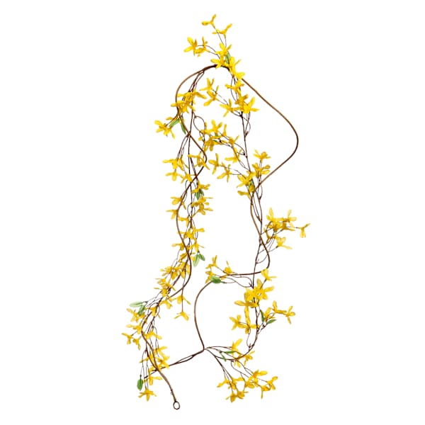 Hanging Yellow Forsythia Floral Garland, 72"