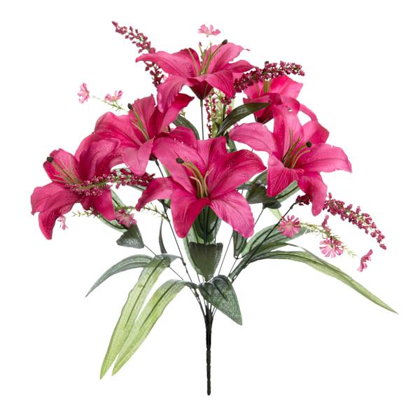 Pink Tiger Lily & Astilbe Floral Spray, 19"