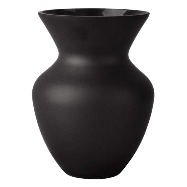 Black Glass Vase, 6.5"