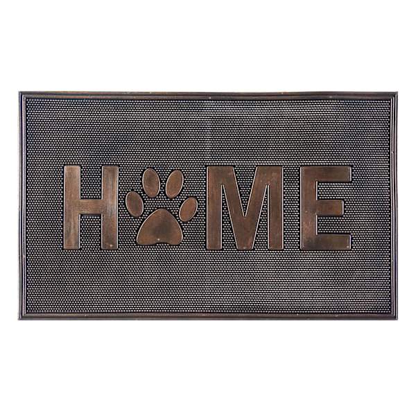 Paw Home Bronze Rubber Doormat, 18x30