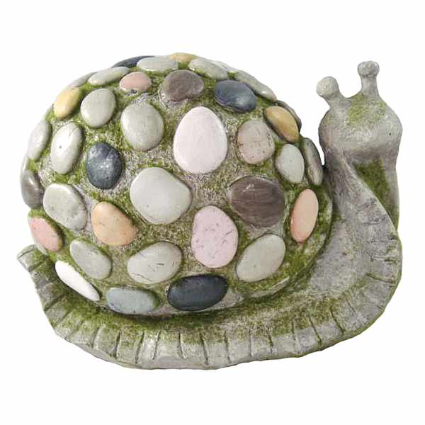 Snail Outdoor Garden Statue, 9"