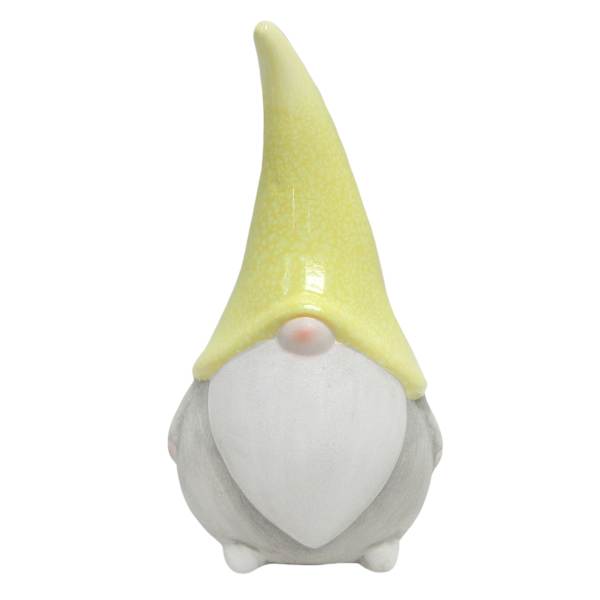 Sunny Club Yellow Terracotta Gnome Outdoor Garden Statue, 10"