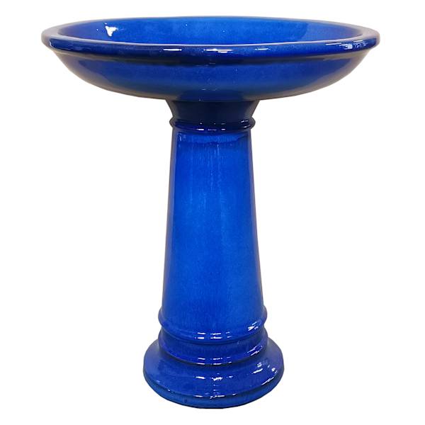 Providence Beauly Blue Outdoor Birdbath 22.8"