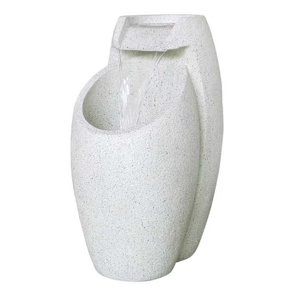 Tall White Outdoor Fountain, 25"