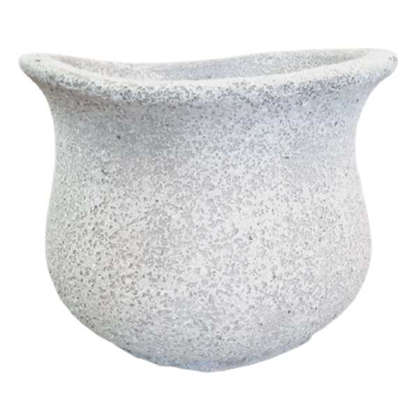 Wavy Rim Ceramic Outdoor Planter, Small