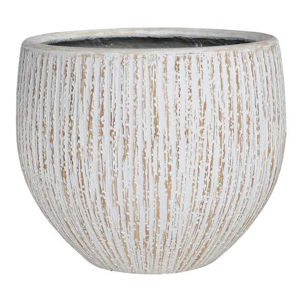 White Bark Design Concrete Outdoor Planter, Small