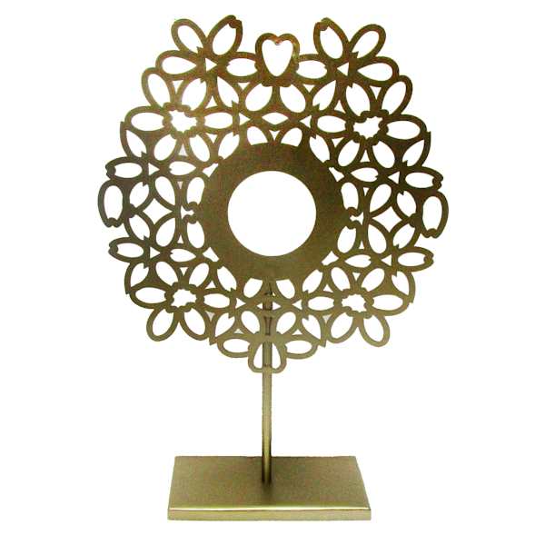 Tracey Boyd Bloom Marquetry Table Decor, 18"