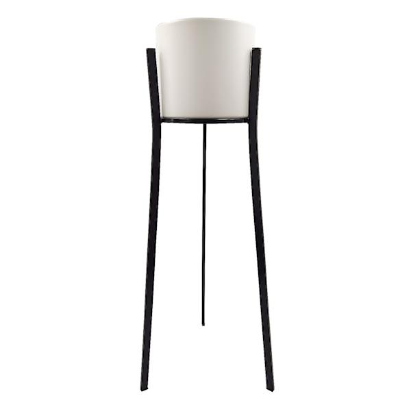 White Metal Flower Planter Stand, Large
