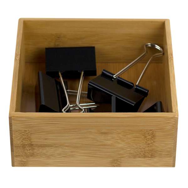 Bamboo Wood Drawer Organizer, 6"