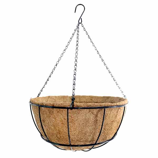 Coco Hanging Metal Wire Planter, Medium