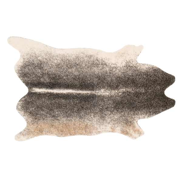 Durango Grey & Ivory Faux Cowhide Accent Rug, 3x5