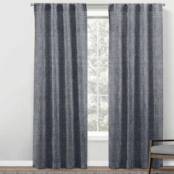 Dayton Blue Back Tab Light Filtering Curtain Panel, 84"