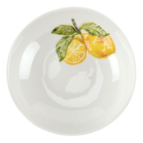 White with Lemons Melamine Cereal Bowl